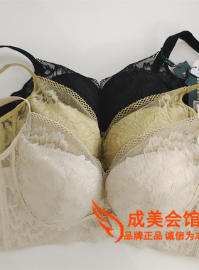 雪妮芳23款文胸X612355聚拢舒适透气无钢圈薄模B杯女内衣文胸罩