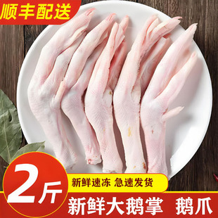 新鲜大鹅掌新鲜鹅脚鹅肉大鹅整只冰鲜冷冻带骨鹅爪子商用批发食材