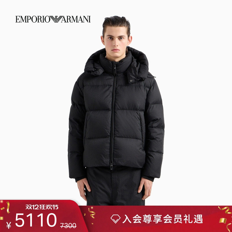 阿玛尼男女短款保暖面包服羽绒服