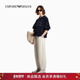 ARMANI 阿玛尼春季 新款 EMPORIO 女士纯棉短款 圆领落肩毛圈卫衣
