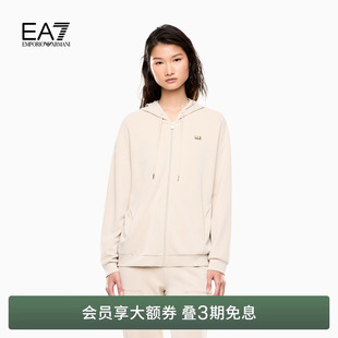 女士连帽落肩拉链开衫 阿玛尼EA7 卫衣夹克外套 ARMANI EMPORIO