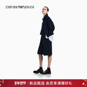 ARMANI 阿玛尼26年春季 新款 EMPORIO 女士短款 立领半拉链重磅卫衣