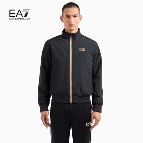 EA7/阿玛尼男士立领拉链印花棉服