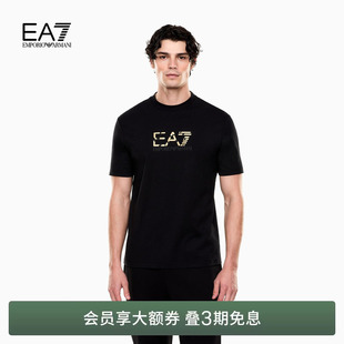 男圆领短袖 EMPORIO 春夏新款 阿玛尼EA7 正肩印花运动风T恤 ARMANI