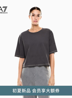 EMPORIO ARMANI/阿玛尼EA7/26年夏季新款女士圆领短袖宽松印花T恤