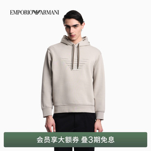 男士 阿玛尼春夏新款 纯棉连帽刺绣休闲卫衣官方 ARMANI EMPORIO