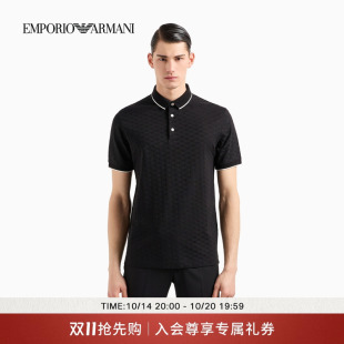 翻领Polo衫 EMPORIO 商务休闲三粒扣短袖 阿玛尼男女情侣款 ARMANI