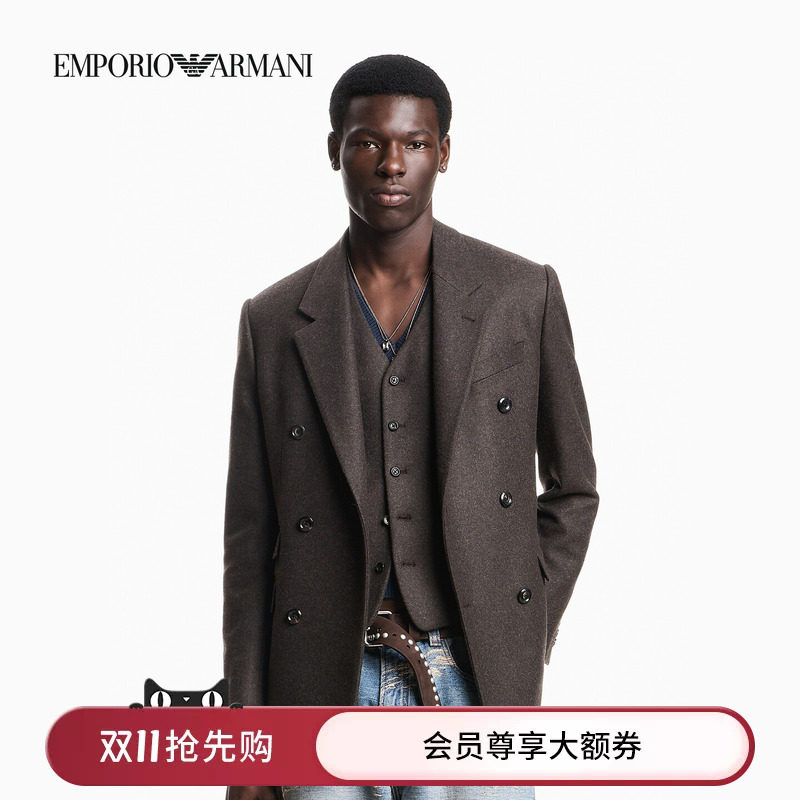 EMPORIO ARMANI/阿玛尼秋冬新款男平驳领绅士风休闲西服西装外套