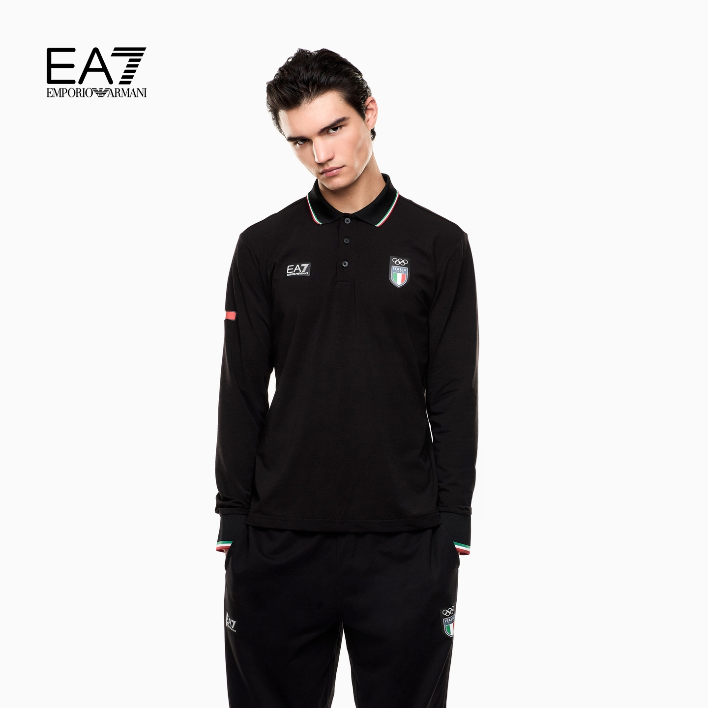 EA7/阿玛尼男士运动Polo衫