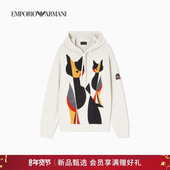 ARMANI 阿玛尼26年春季 新款 EMPORIO 男士 纯棉连帽重磅毛圈卫衣