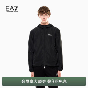 阿玛尼EA7 春夏男连帽拉链简约教练夹克休闲外套 ARMANI EMPORIO