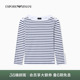 女士船领撞色条纹针织衫 阿玛尼26年春夏新款 官方 ARMANI EMPORIO