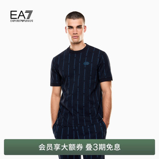 春夏新款 EMPORIO ARMANI 阿玛尼EA7 正肩印花运动风T恤 男圆领短袖