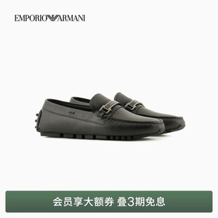 商务通勤休闲牛皮一脚蹬乐福鞋 阿玛尼春夏男士 ARMANI EMPORIO
