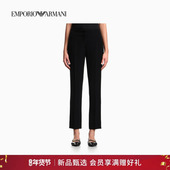 EMPORIO 直筒微喇小开衩休闲裤 ARMANI 阿玛尼秋冬女士高腰修身
