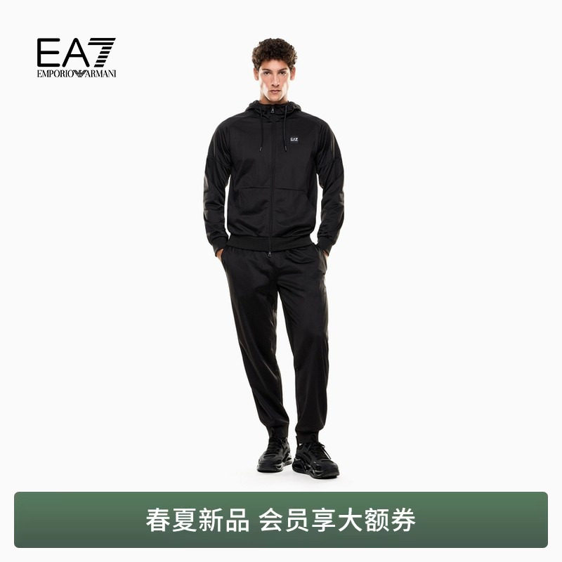 EMPORIO ARMANI/阿玛尼EA7/秋冬新款男士加绒开衫卫裤运动套装