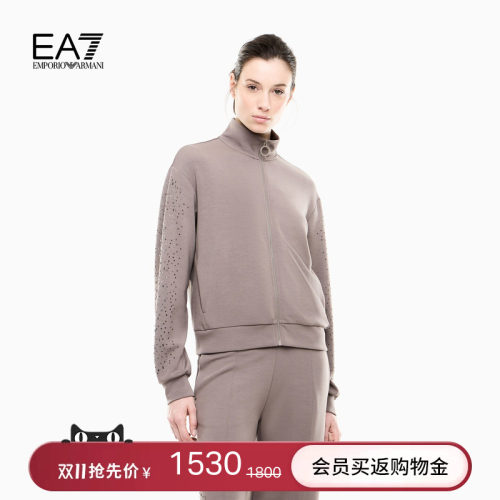 EA7/阿玛尼女士立领拉链运动夹克