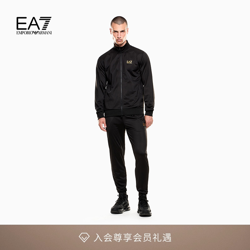 EMPORIO ARMANI/阿玛尼EA7/秋冬新款男士立领开衫长裤运动套装