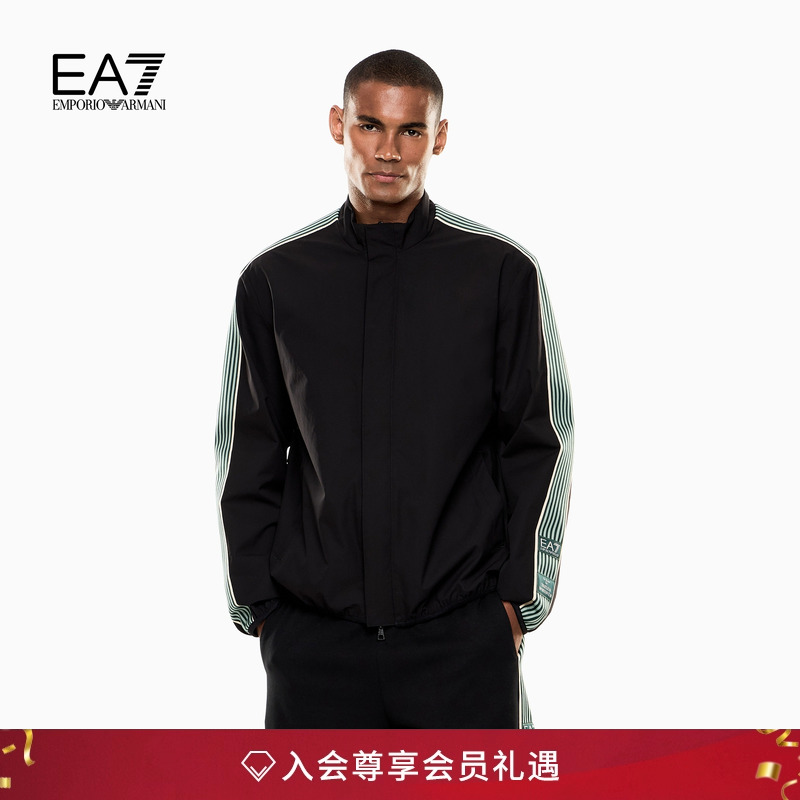 EA7/阿玛尼男士立领按扣运动夹克
