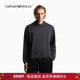 EMPORIO 连帽鹰标刺绣条纹重磅卫衣官方 男士 ARMANI 阿玛尼春新款