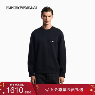 男女情侣刺绣运动圆领套头卫衣 阿玛尼秋冬新款 EMPORIO ARMANI