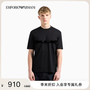 全棉寬松植絨正肩短袖 T恤季 ARMANI 新款 阿瑪尼男女情侶款 EMPORIO