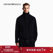 阿玛尼冬新款 EMPORIO ARMANI 男羊毛毛呢立领短大衣棉服内胆外套