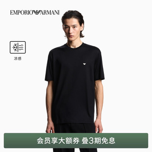 男女情侣圆领短袖 阿玛尼春夏新款 正肩刺绣凉感T恤 ARMANI EMPORIO