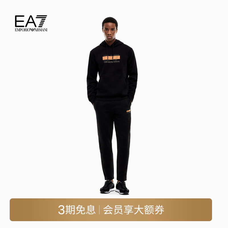 EMPORIO ARMANI/阿玛尼EA7/26秋冬新款男士卫衣卫裤加绒运动套装