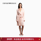 EMPORIO 女士翻领系带刺绣家居晨袍 新款 ARMANI 阿玛尼26年春季