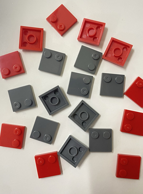 兼容乐高33909 国产科技教育积木零件 2×2边缘带2颗粒板 moc补件