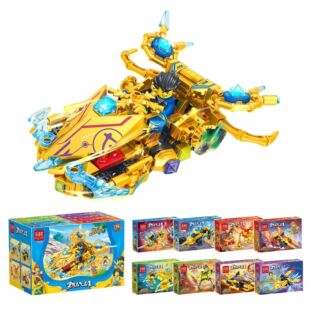 8合1小盒小颗粒拼装 忍者系列男孩儿童益智玩具培训班礼品 积木组装