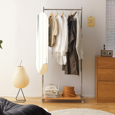 几宿实木衣帽架极简中古挂衣架