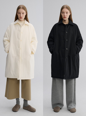 MAISON CECILE 两色|冬日极简夹棉风衣厚实保暖松弛百搭棉服外套