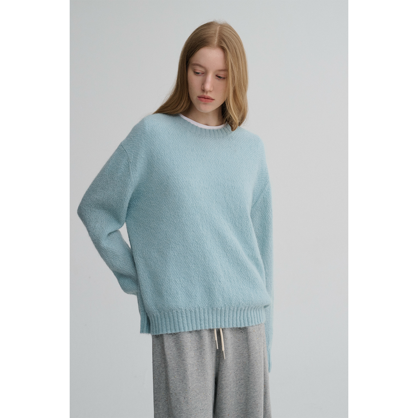 MAISON CECILE 三色|马海毛羊毛混纺软糯绒感舒适圆领针织毛衣