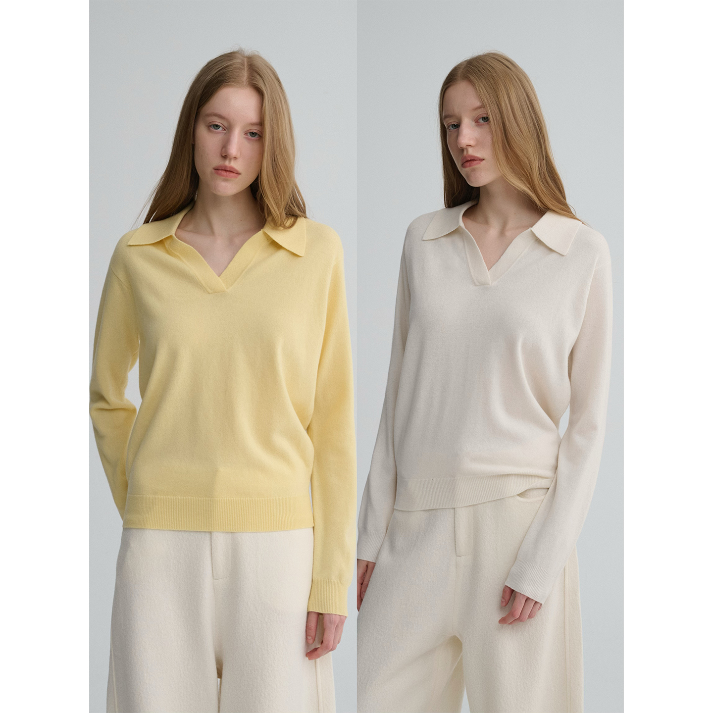 MAISON CECILE 四色|全羊毛品质感复古经典polo松弛百搭针织毛衣