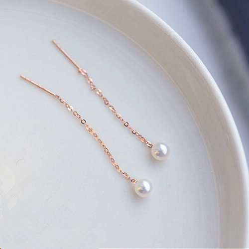 天然珍珠耳线通勤精致百搭