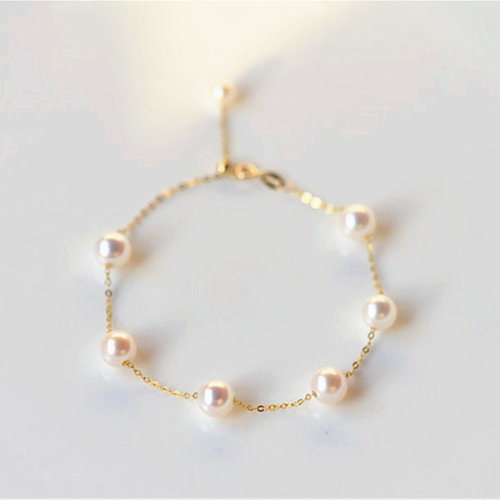 满天星珍珠手链可调节气质精致