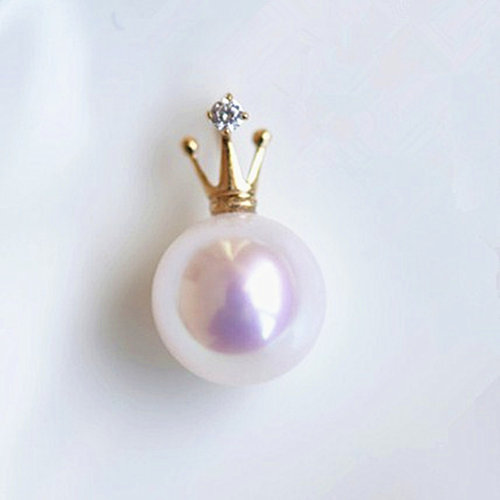 珍珠吊坠项链皇冠精致气质可爱正