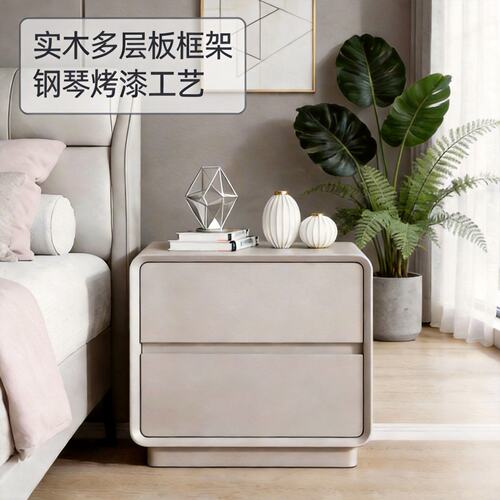 烤漆其他实木床头柜现代简约