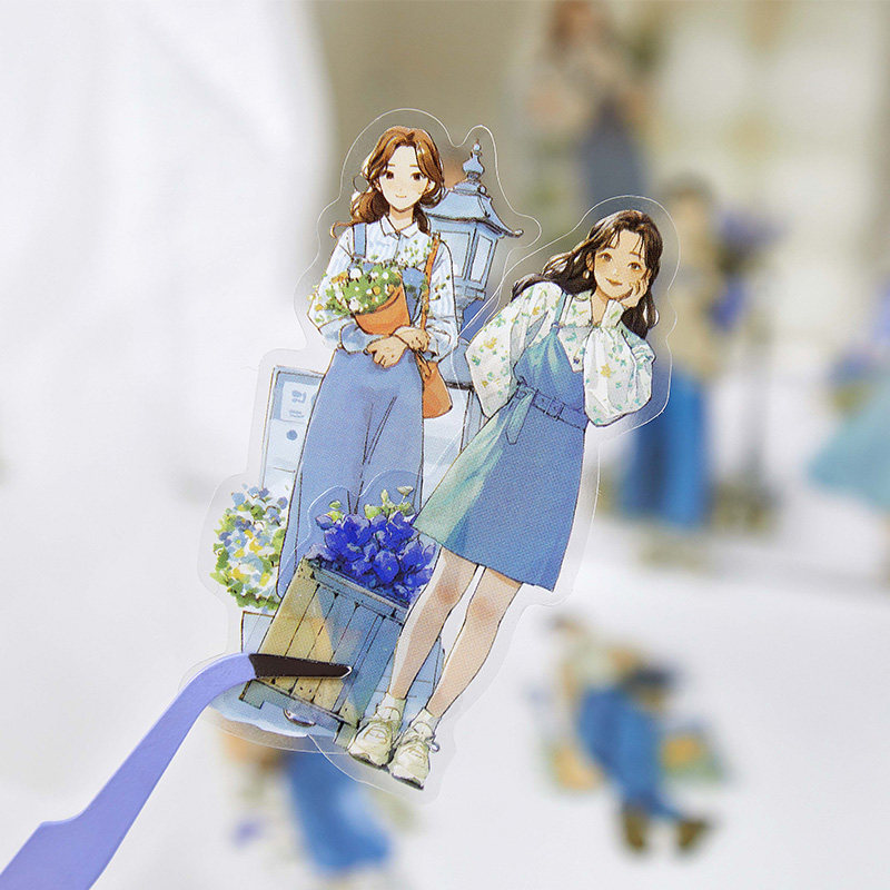 拾光 小清新文艺风花叙小语系列贴纸包 人物肖像插画手绘可爱少女心水杯手机壳装饰贴画手账素材拼贴造景,文具电教/文化用品/商务用品,贴纸/立体贴纸,淘宝优惠券,粉丝福利购,淘宝优惠卷