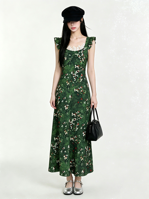 BubbleCui海岛假日碎花长裙