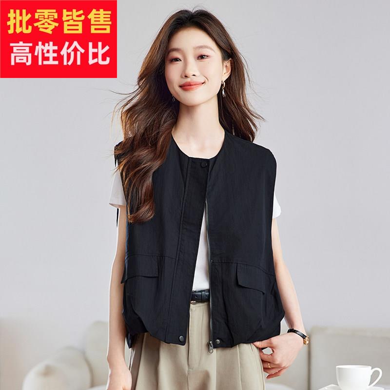 休闲夏季薄款马甲女外穿爆款春秋外搭背心马夹高级感叠穿无袖外套图片