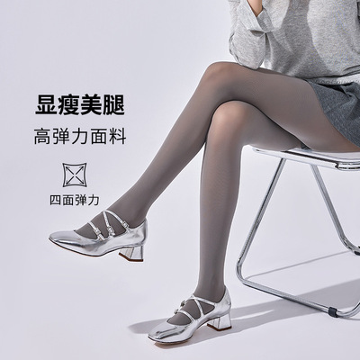 兰妲微透哑光显瘦天鹅绒T裆丝袜