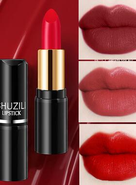 口红不沾杯不易掉色持久防水滋润学生素颜显白姨妈色正红色玫红色