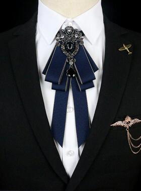 潮流韩版男女通用复古气质领结英伦学院风领花领针职业服装