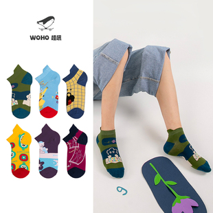 袜子女生船袜时间系列短袜日系韩风动漫浅口ins可爱卡通潮流棉袜