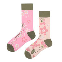 Asymmetrical socks for men and women, AB mid-calf socks, fruit cartoon animals, fun and colorful double socks, street trend sports thumbnail 7
