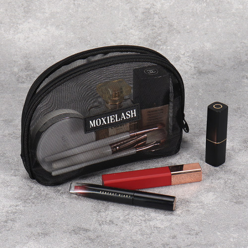 迷你化妆包透明半圆便携收纳包