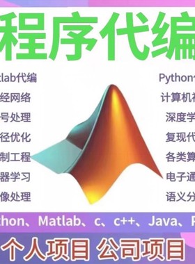 matlab代编程序python代码深度机器学习图像信号处理算法通信彷真